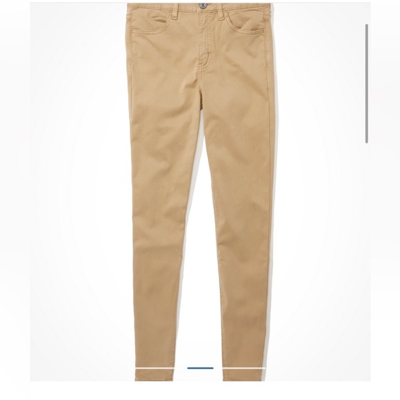 AE High Waisted Jegging Khaki size 8 like new condition - Picture 3 of 7